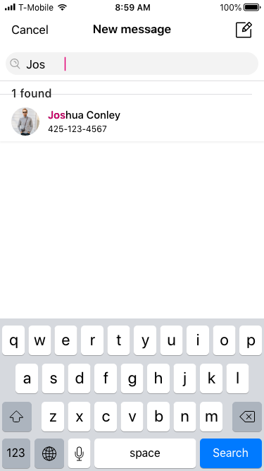 User Searches for Caller to Add to Call